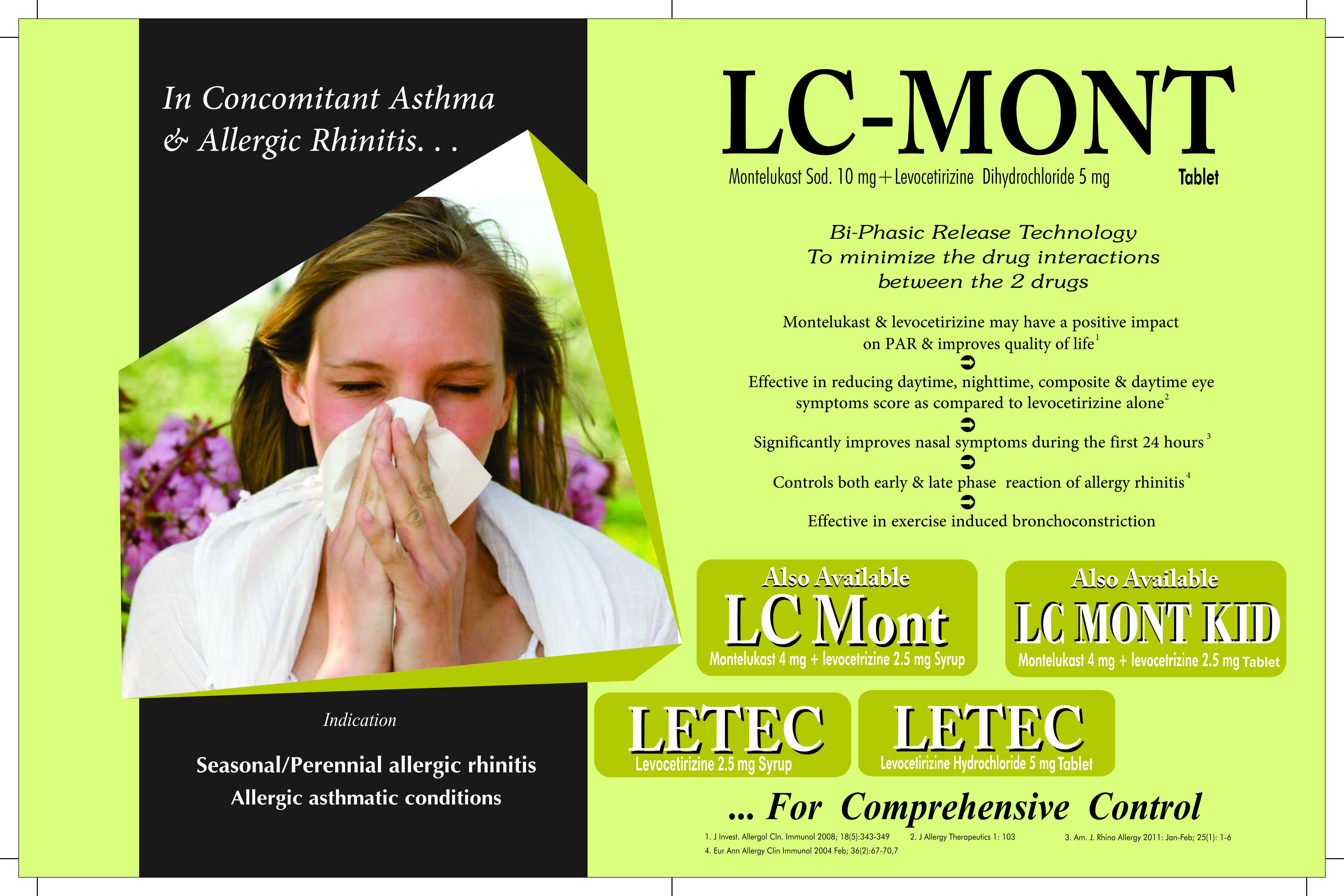 Montelukast + Levocetirizine HCl Tablet benefits